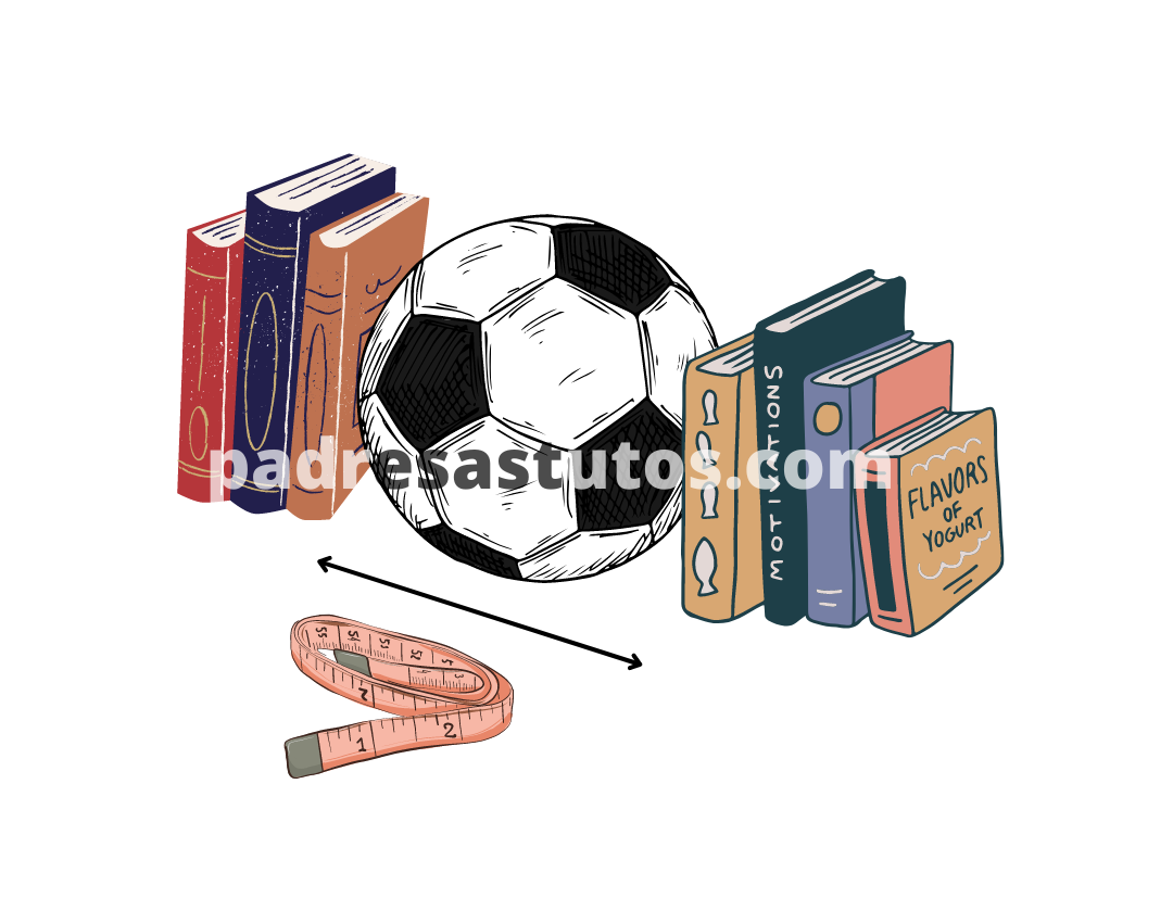 Calcular el diámetro de un balón de fútbol juvenil.