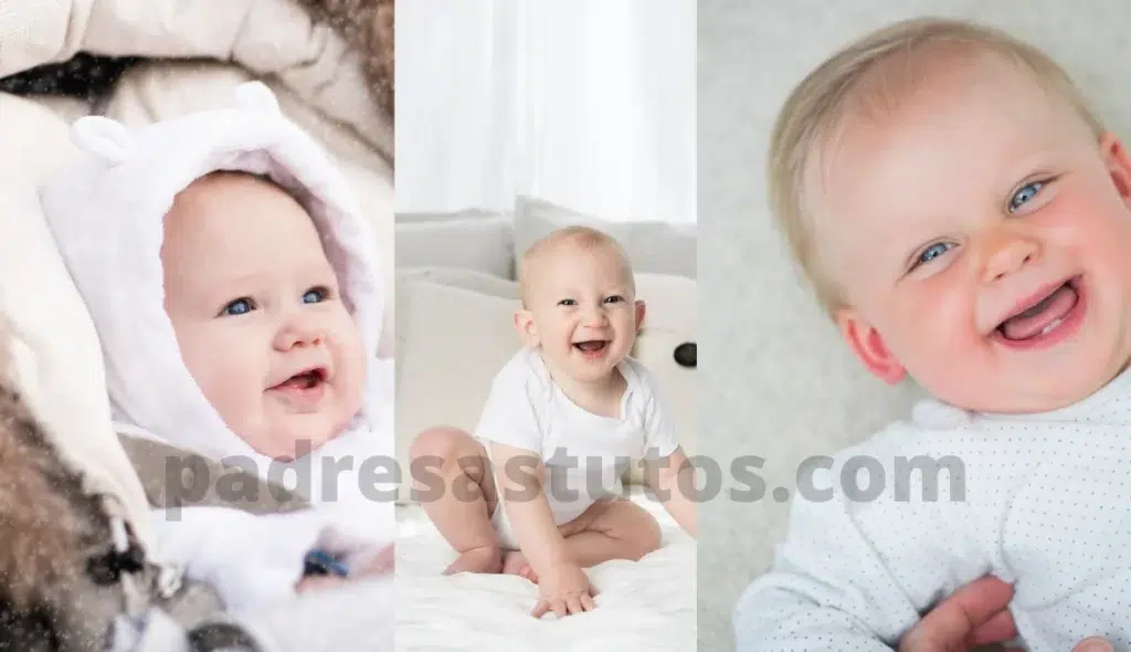 Bebés felices riendo.