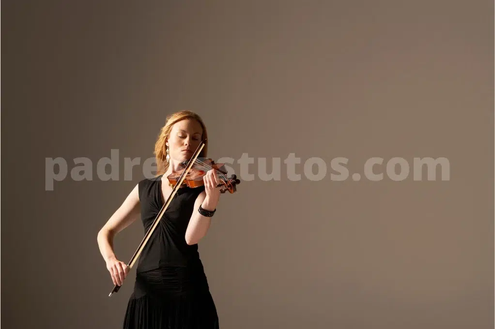 Violín para adulto de complexión pequeña.